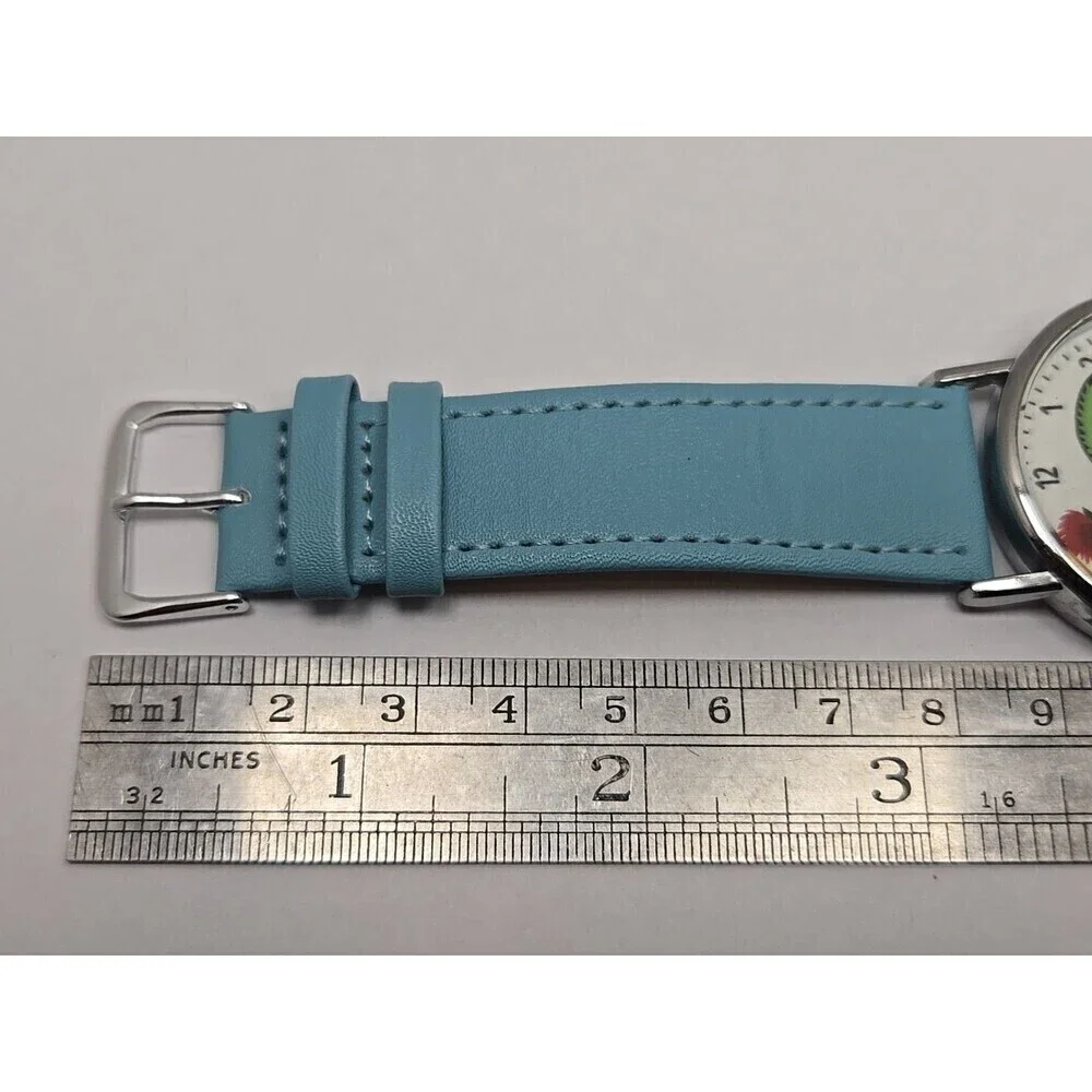 Kokofolk Rooster Folk Artisan Quartz Watch Blue Leather Band New Battery Poland